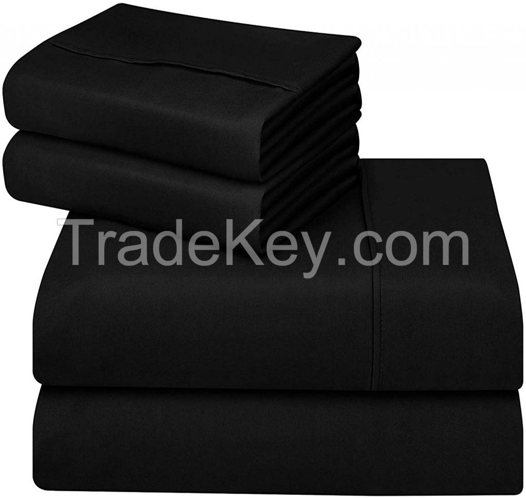 Soft Brushed Microfiber Wrinkle Fade Bed Sheet Set