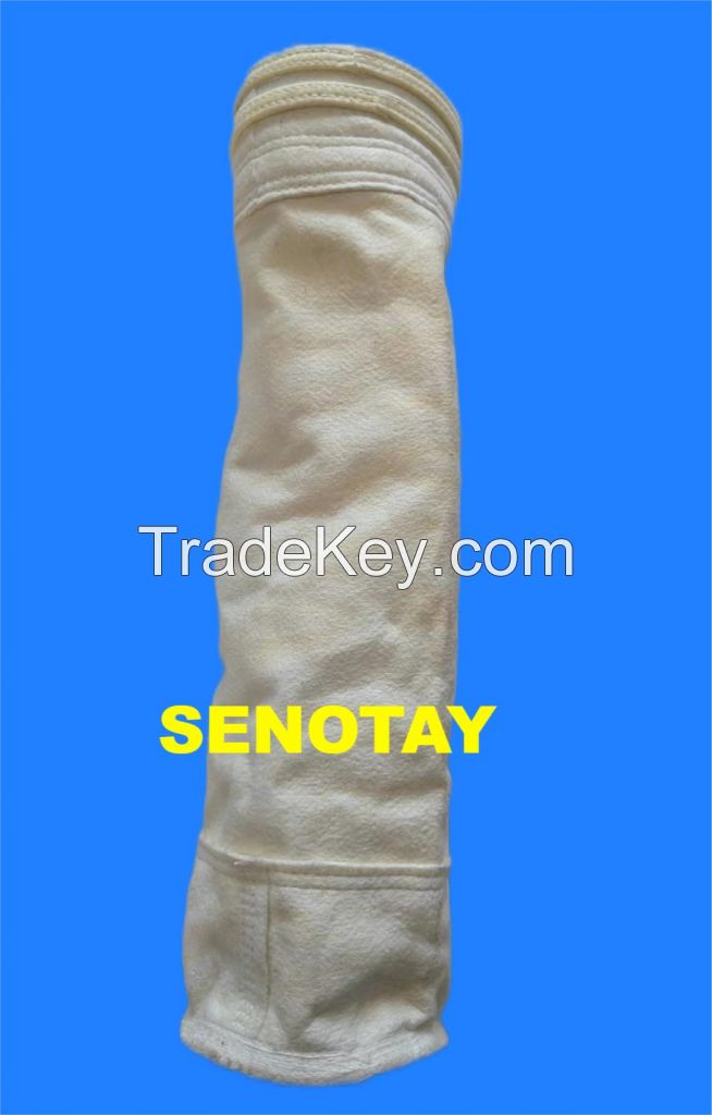 High temperature resistant fiberglass needle punched dust filter bag