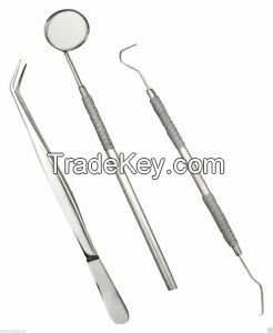 5 Pcs Stainless Steel Dental Mouth Mirror Dental Oral Hygiene Tool Kit