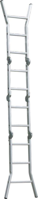 Aluminum multipurpose ladder with handrail hinge folding adjustable unique foot design non-slip foot EN131