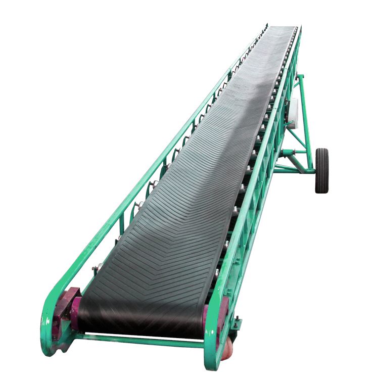 factory supply stone crusher adjustable height portable conveyor belt with wheels