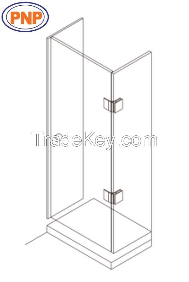 PNP990N-4 Glass To Glass 90 Degree Front Shower Hinges