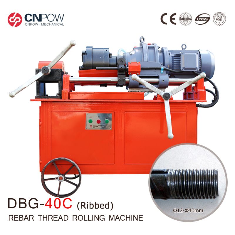 CNPOW  12mm-50mm rebar ribbed thread rolling machine for steel bar 200mm