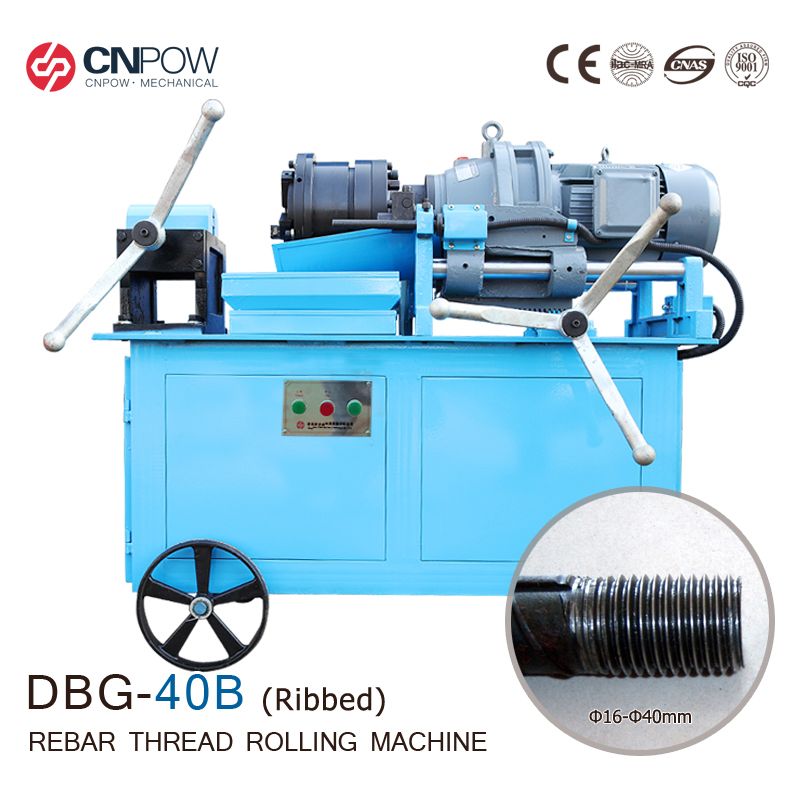 CNPOW  12mm-50mm rebar ribbed thread rolling machine for steel bar 200mm