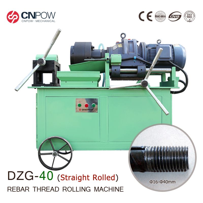 CNPOW  12mm-50mm rebar ribbed thread rolling machine for steel bar 200mm