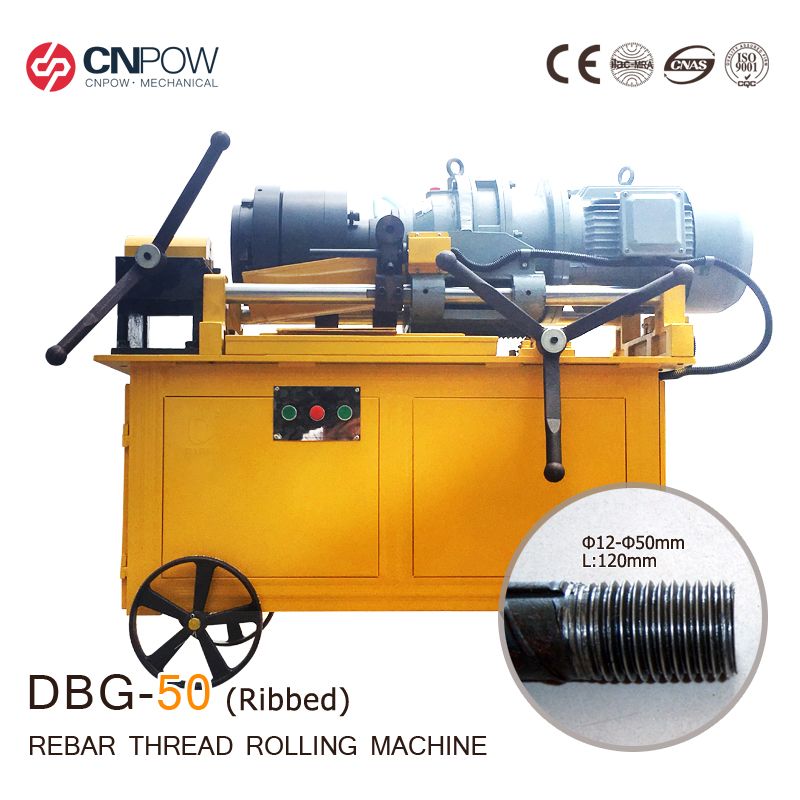 CNPOW  12mm-50mm rebar ribbed thread rolling machine for steel bar 200mm