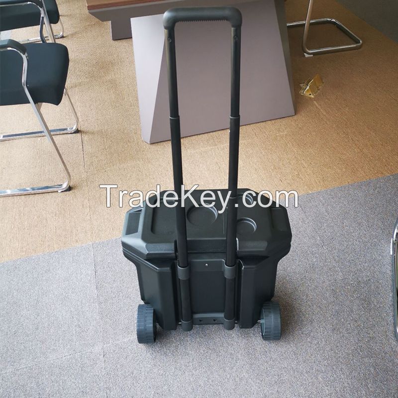 Trolley cooler 26 L plastic wheeled cooler box trolley outdoor picnic ice cooler box