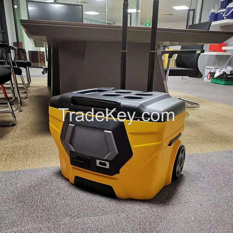 Multifunction Speaker Wheeled cooler box 50L  with Bluetooth ice box trolley cooler