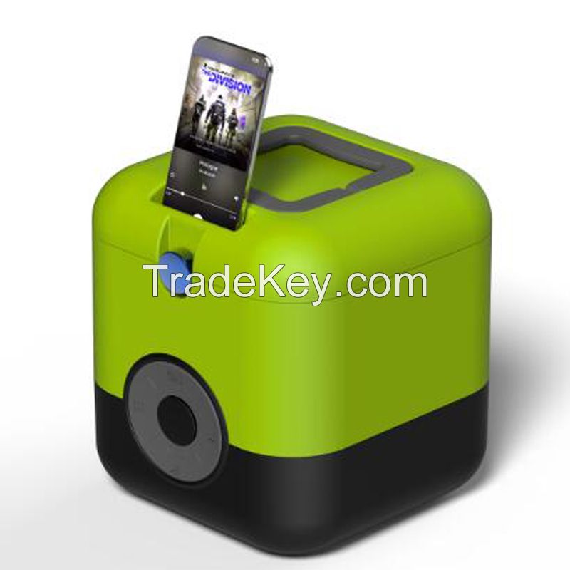 small car cooler box with bluetooth speaker 10Lcapacity 500mah battery mini box with Card slot wireless USB