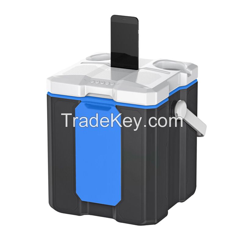 12l 18cans Cooler Box Bluetooth Speaker  Wireless Usb Charger 2200ma Bottle Opener  Cup Holder