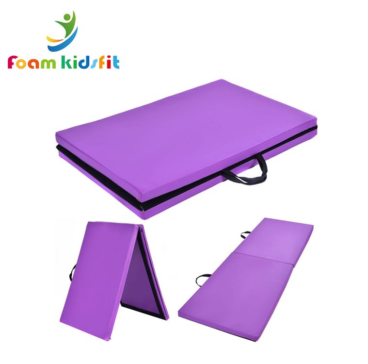 Manufacture wholesale durable 2 folding gymnastic sport mat