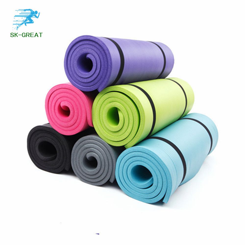 Hot-selling Multi-functional tasteless 10mm thickened long NBR yoga mat