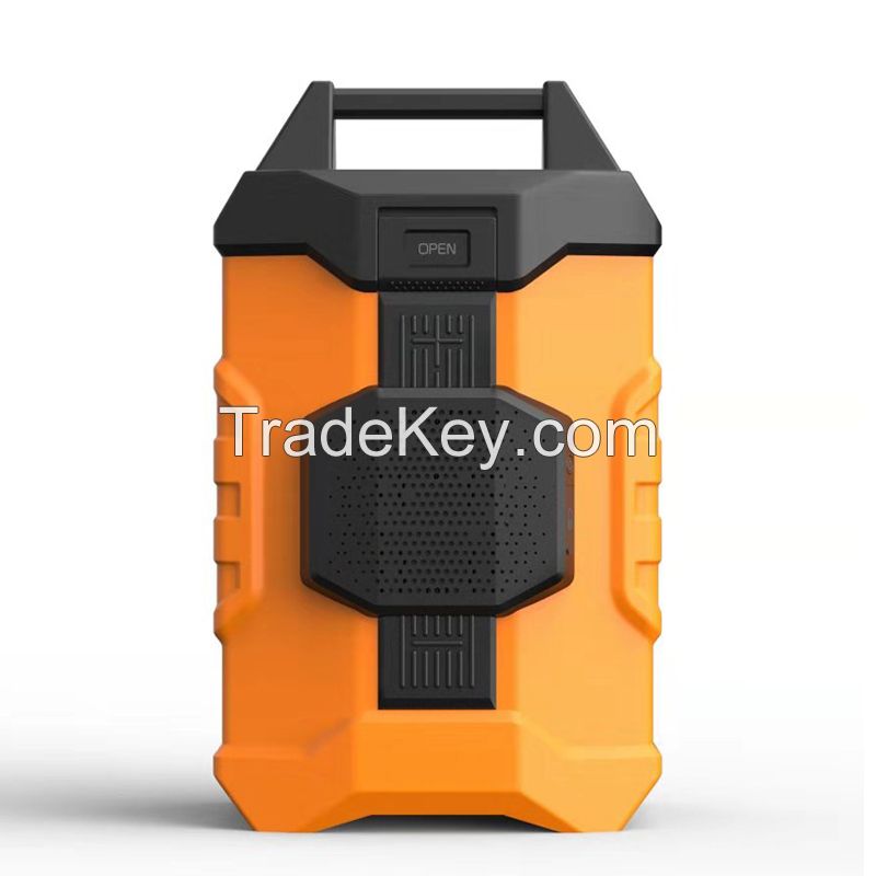 camping wheeled cooler box with speaker