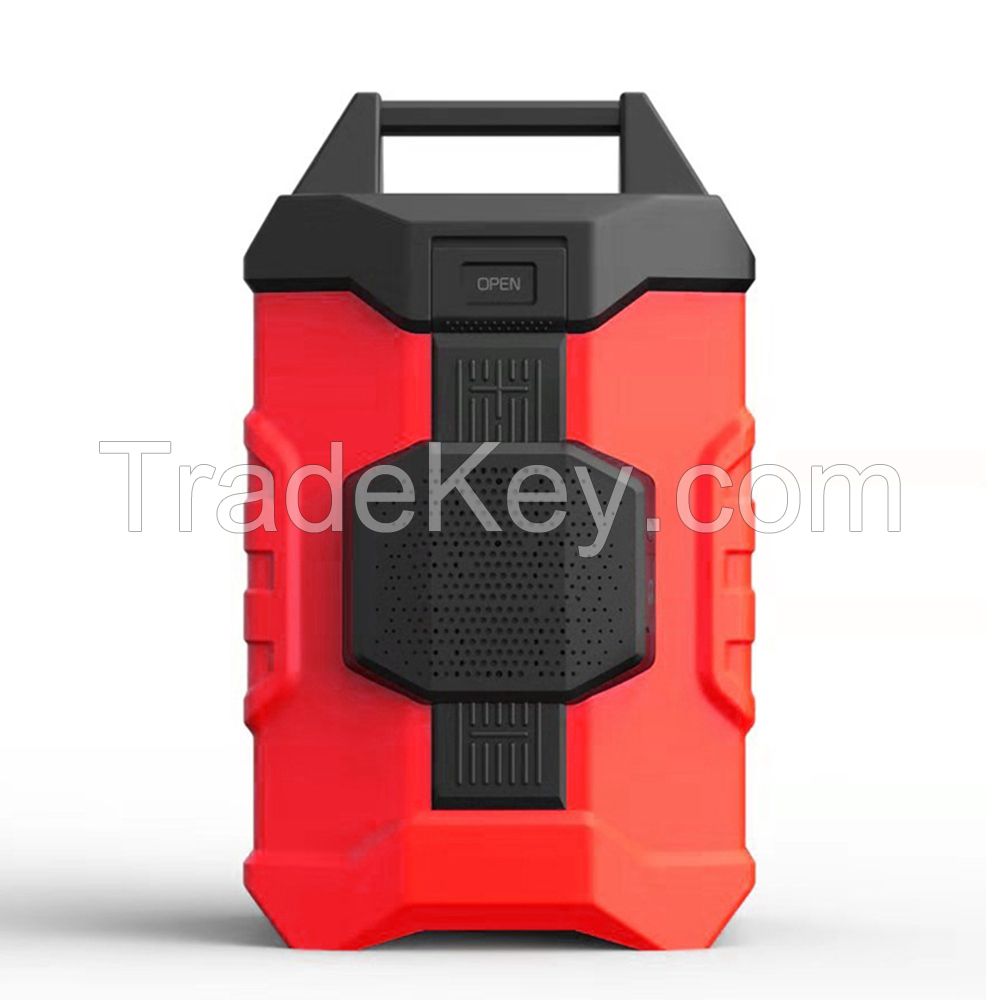 camping wheeled cooler box with speaker