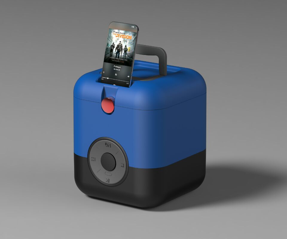 Portable cooler with mini speaker