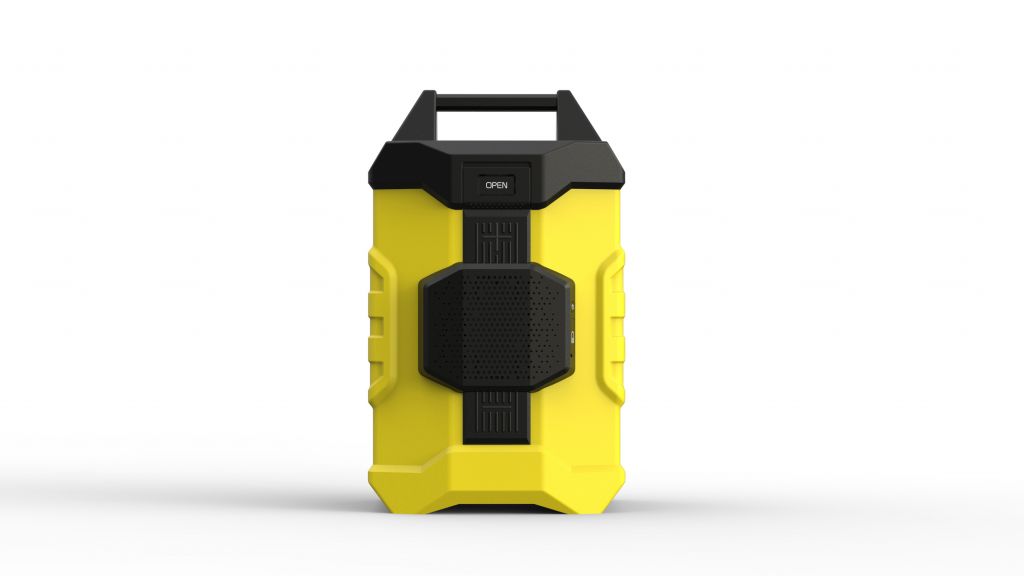 Portable cooler box with speaker for picnic