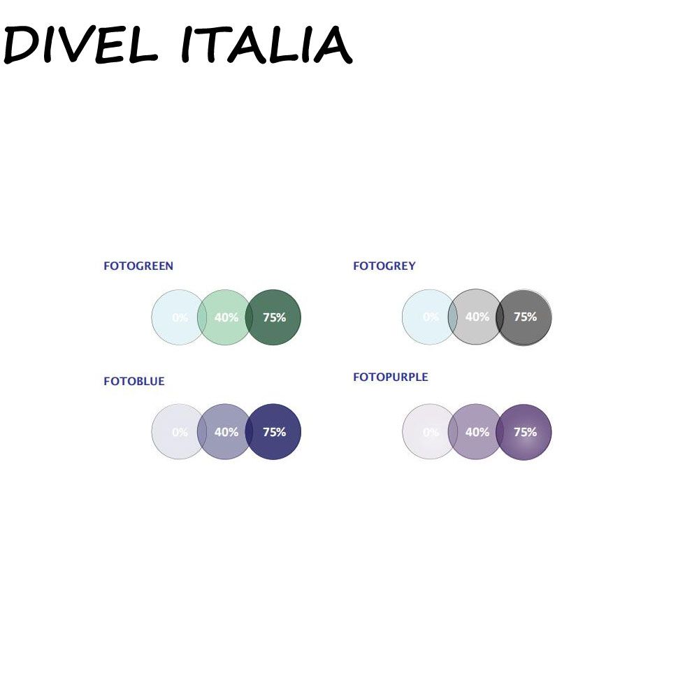 1.56 Photochromic Fotochroma Fotocolor Divel Italia Shmc Lenses