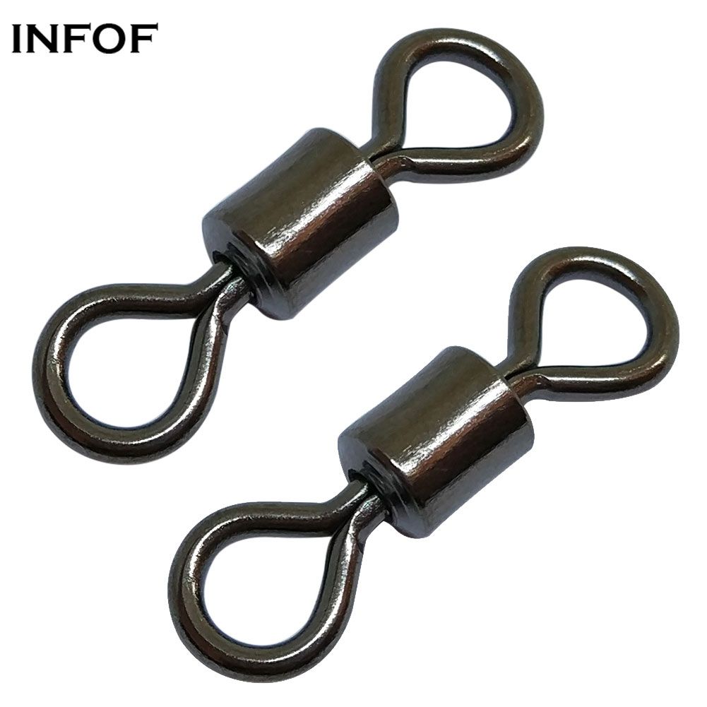 Fishing rolling swivels,size 14 to 10/0,Rated from 7 LB to 731 LB,Bass Fishing Tackle