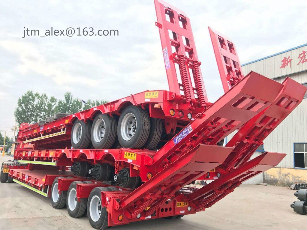 3 axles 4 axles 40T 60T 80T 100T 120T low boy low bed semitrailer