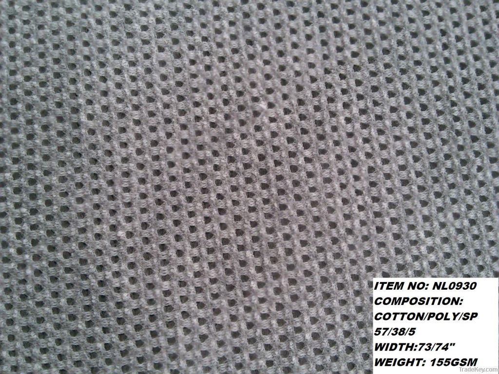 Cotton Polyester Spandex Mesh Knited Fabric