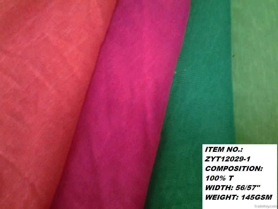 100% Polyester Slub Knited Fabric