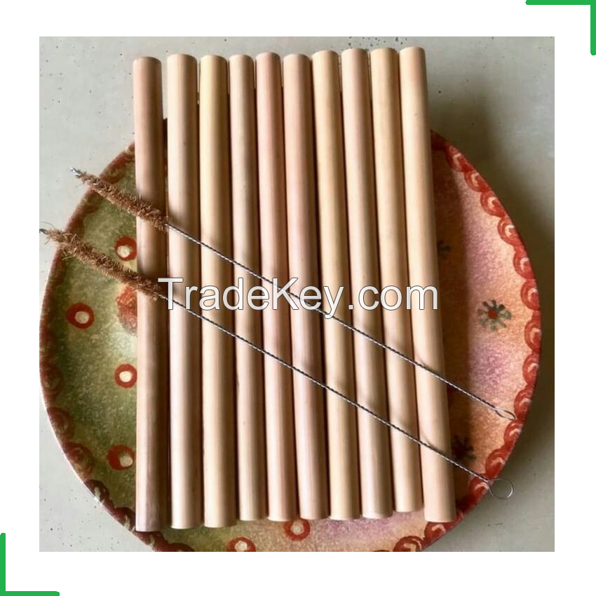 Bamboo Drinking Straws Eco-friendly Reusable Kitchen Straw