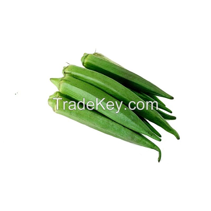 Chip Blade Special Shape 10 Tons 10 Kg Frozen Okra Natural Green 15 Cm Organic Cultivation Bulk /carton Fresh 90 Maturity