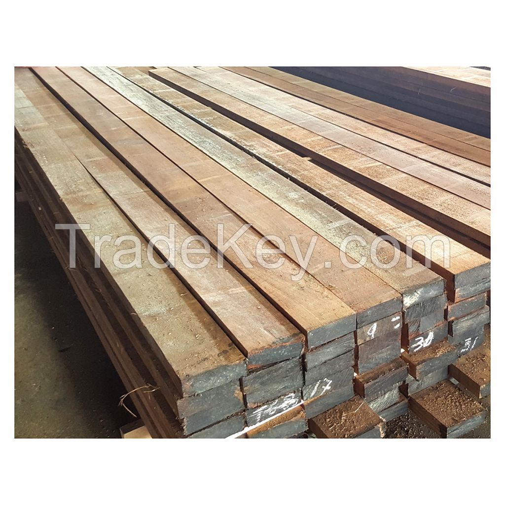 Custom Size Red Color Mepauh Hardwood Log From South Africa