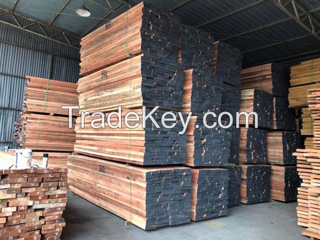 Custom Size Red Color Mepauh Hardwood Log From South Africa