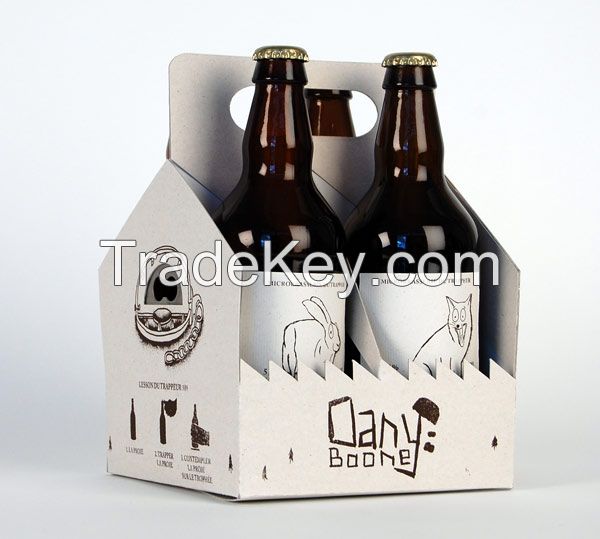 custom printed 6 beer pack, 4 pack carrier