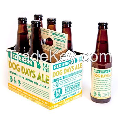 custom printed 6 beer pack, 4 pack carrier