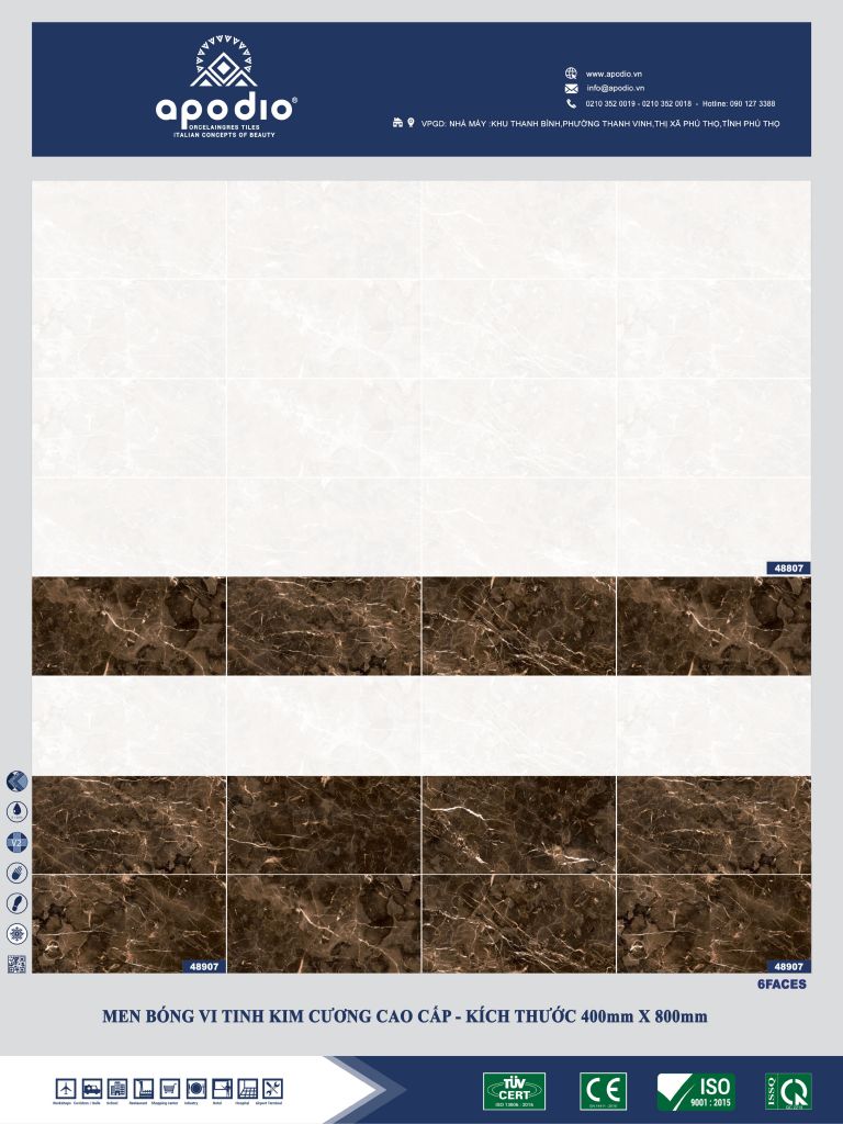 APODIO HIGH CLASS PORCELAIN TILE 400x800