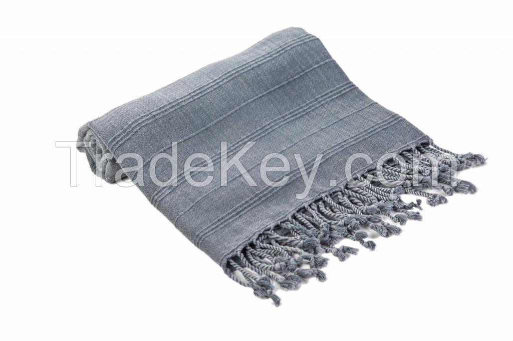 Beach&amp;Bath Turkish Towel | Fast Dry | Highly Absorbent | Extra Soft Towel ( Stone Washed)