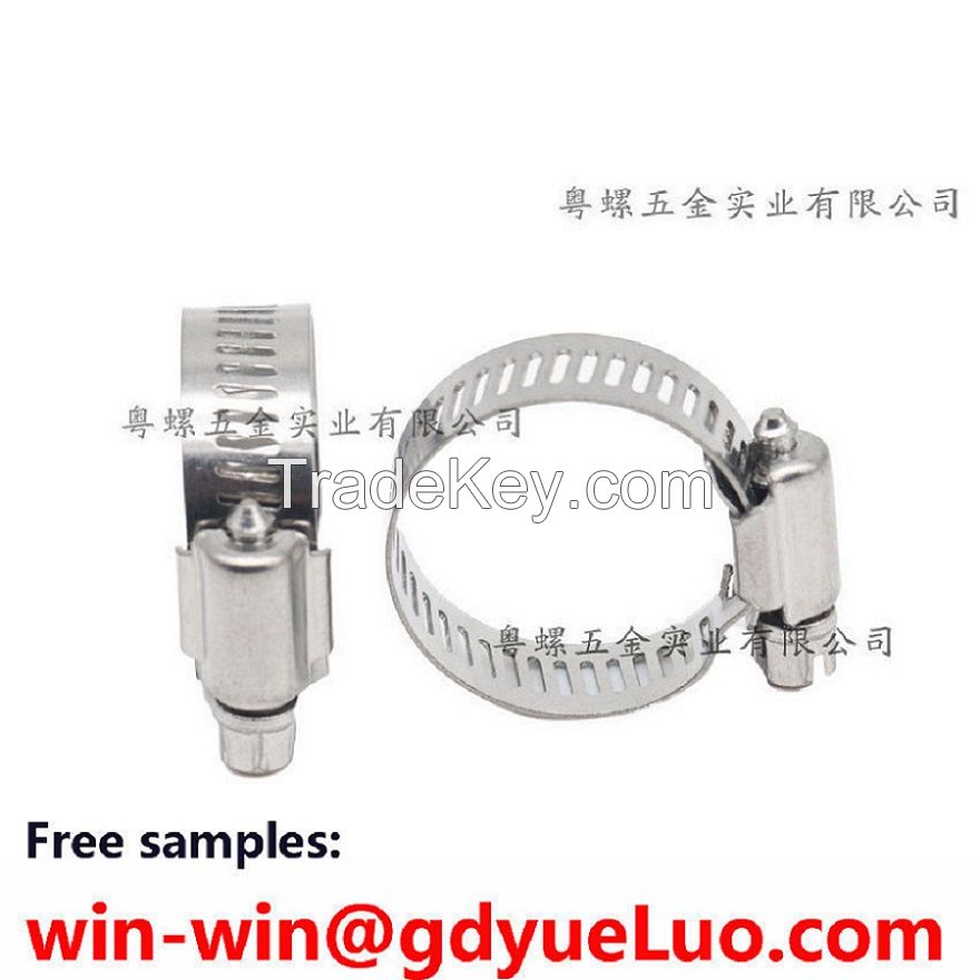 yueluo Spot Supply Stainless Steel Hose Clamps 304 Clamp German American Hose Clamps Manufacturer Direct