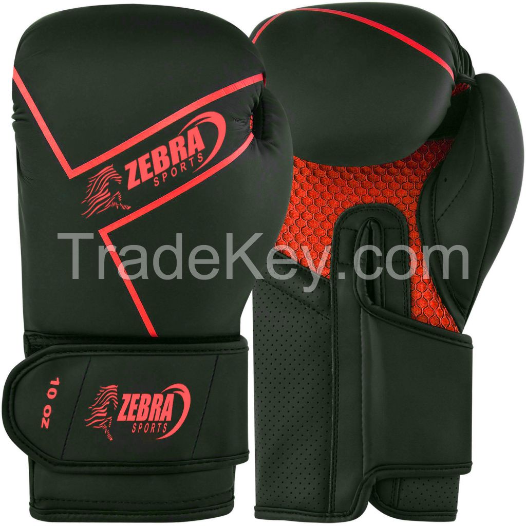 PU Leather Boxing Gloves Private Label Custom Design Sparring Gloves High Quality