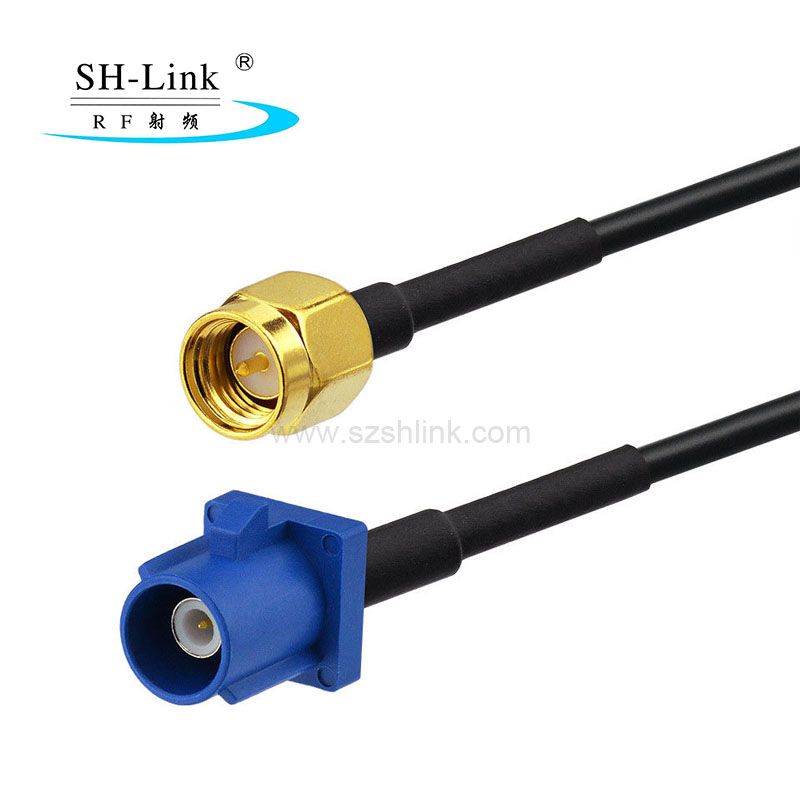 Fakra male to SMA male connector RF Cable assembly