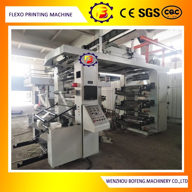 Four Color Stack Type Flexographic/flexo Printing Machine For Printing Hdpe/ldpe