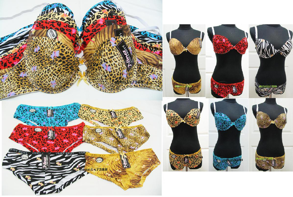 Hot Leopard Zebra Convertible Bras panty set 32b~38C