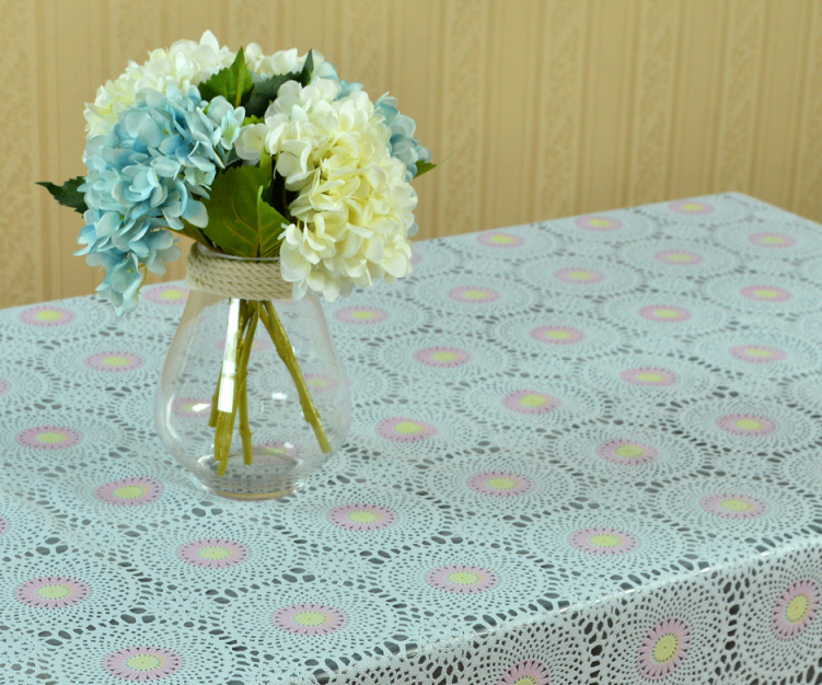 Easy wipe lace tablecloth for home decorations