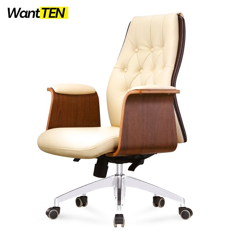 Leather Office Chair Executive High-back PU Manager Chair Office Merges Whole-body Support With An Authoritative Presence WN1491