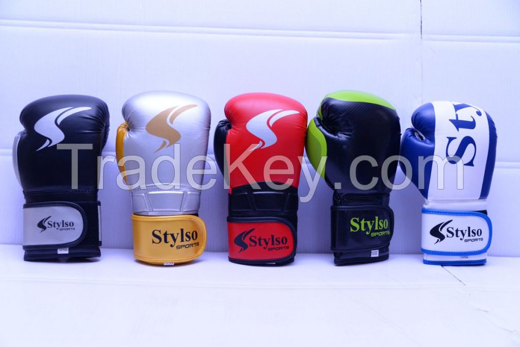 Punching Bag Sparring Gloves MMA Punch Kick boxing Glove Muay Thai Gloves STYLSO Leather Boxing Gloves