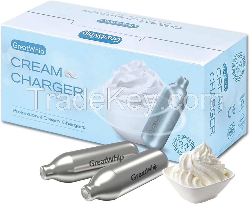 GreatWhip Whipped Cream Charger 8G Chargers 8 Gram Cream Fast Free Shipping