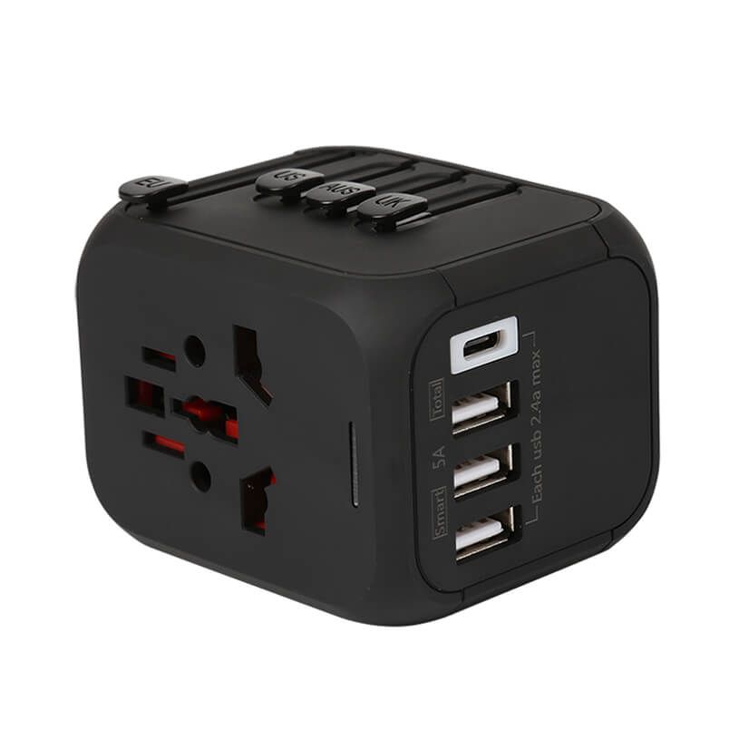 Hot Sale Universal Travel Adapter All-in-one International Power Adapter with 5A type-c 4USB universal travel adaptor