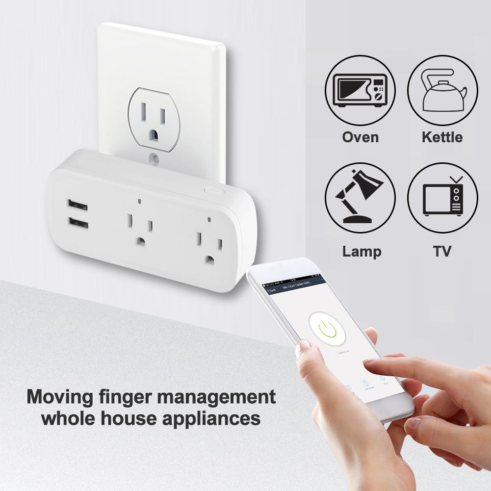 Wifi Plug Socket US Wifi Power Outlet with USB