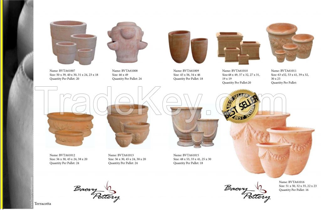 Terracotta Pots Wholesale - Terra Cotta Pot - Outdoor Planters - Garden Planter - Pottery Clay