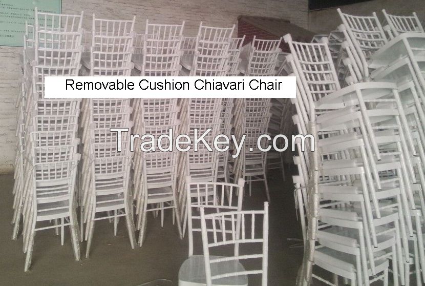 Removable Cushion Wedding Iron Aluminum Chiavari Chair