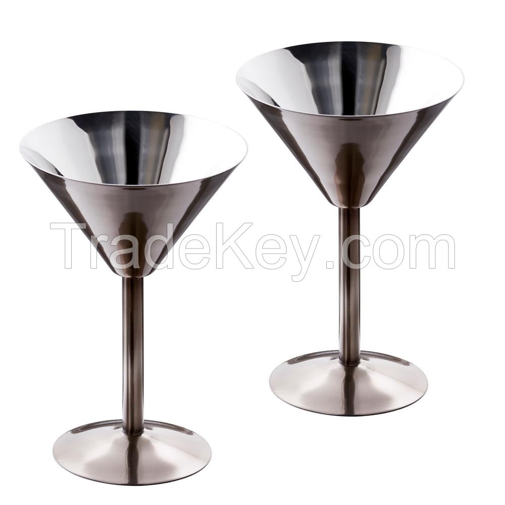 Stainless Steel Cocktail Martini Glass