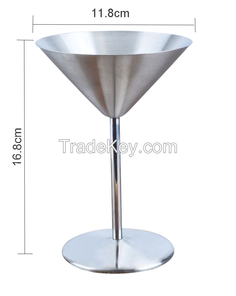 Stainless Steel Cocktail Martini Glass