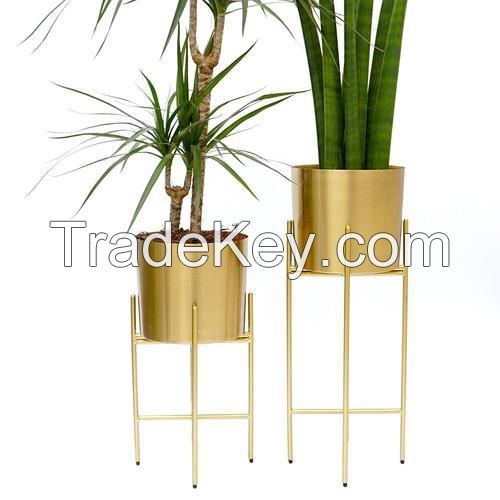 Black and Gold Iron Planters