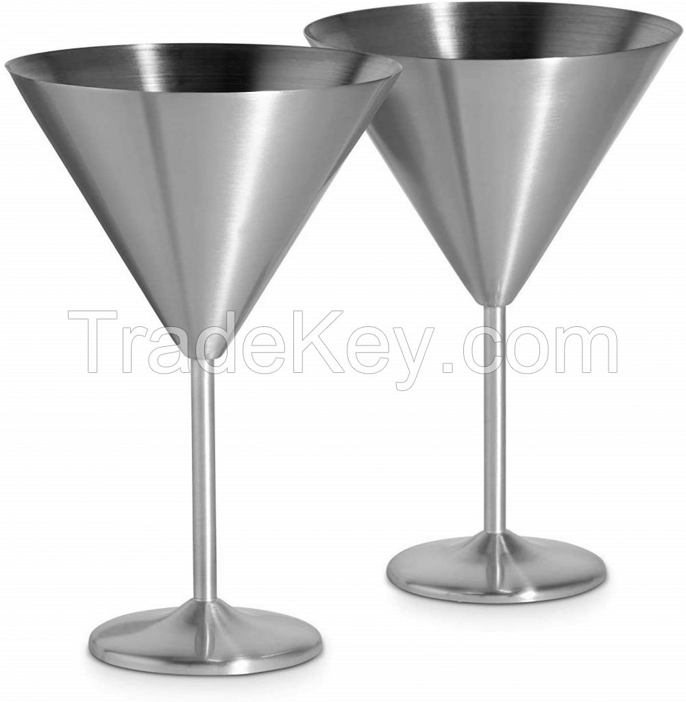 Stainless Steel Cocktail Martini Glass